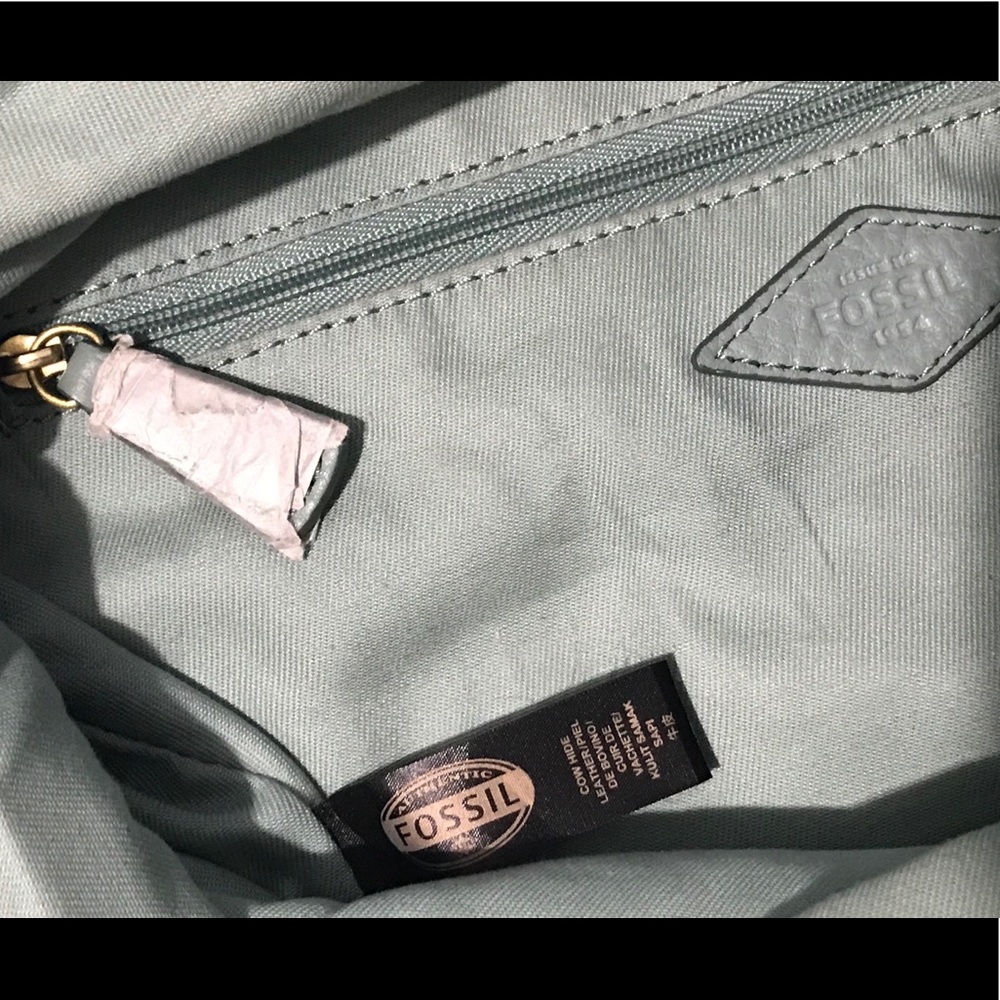 🎉Host Pick🎉Fossil mint leather Erin fold-over tote/crossbody - Picture 12 of 16